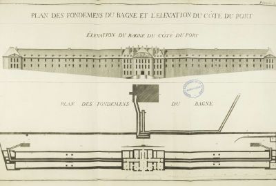 Description du bagne bti dans larsenal par Choquet de Lindu, 1750 (SHD-Brest, R 3416) - SHDMB_MB_R_3416_0025