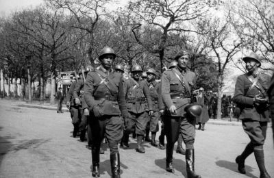 Soldats polonais  Saint-Renan (29) avant leur dpart pour Narvik en Norvge, avril 1940 -  SHD DE 2007 ZC 18/1/4102