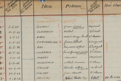 Registre d'immatriculation - matricules 35 000 a&#768; 38 181 - cote_AI 4 D 56 bis - Service historique de la Dfense