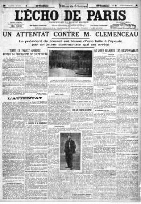 L'ECHO DE PARIS du 20 fvrier 1919