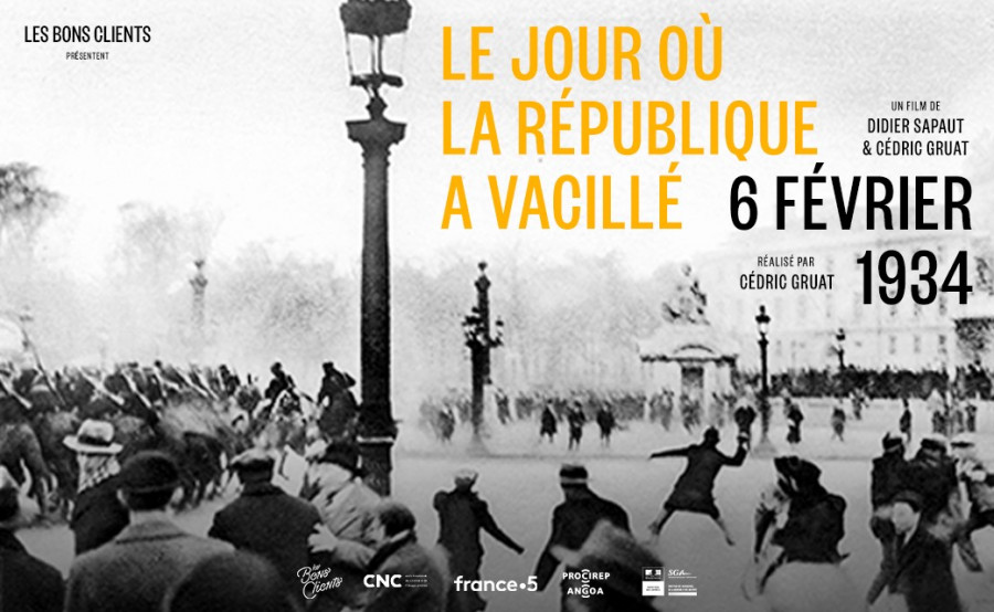 Projection du film Le jour où la République a vacillé, 6 février 1934