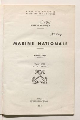 Bulletin officiel de la marine - partie technique - CUM_BOT_1984_0006 - Conservatoire des uniformes de la Marine