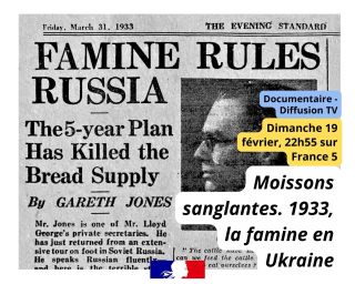 Extrait de l'article de Gareth Jones révélant la famine en Ukraine, paru dans "The evening standard" le 31 mars 1933. @Evening Standard 