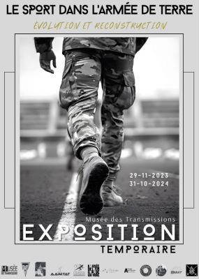 Affiche " Le sport dans l'arme de Terre : volution et reconstruction "  muse des Transmissions