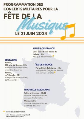 Le 21 juin, les formations musicales militaires ftent la musique !